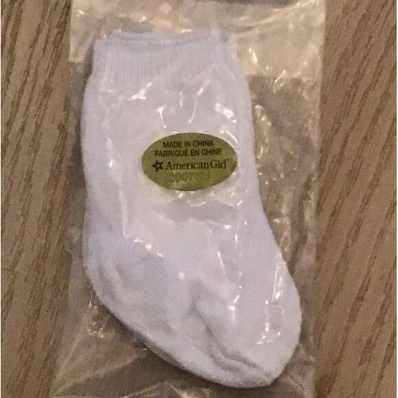 NEW American Girl Doll WHITE SOCKS Knit Cotton Molly Caroline Logan Marie Grace+ - Picture 1 of 3